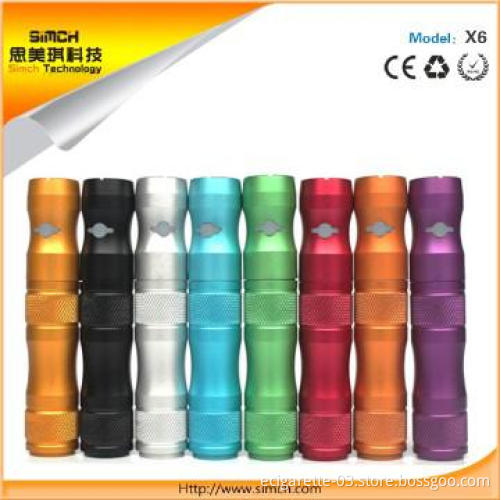 2013 Best quality & new design x6 e cigarette with OEM